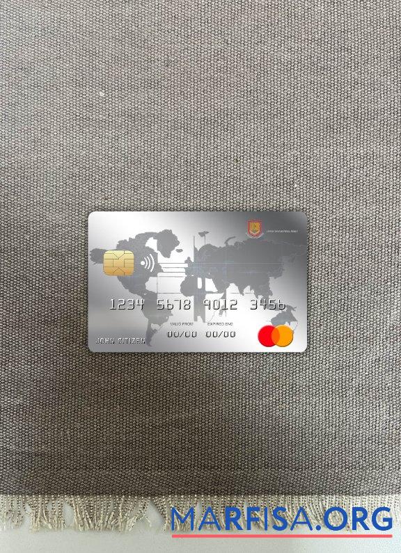 Blank Cambodia Union Commercial bank mastercard photolook front sample